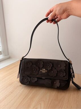 ETTA BAG COACH Mapple color/ Floral Appliqué Shoulder Bag